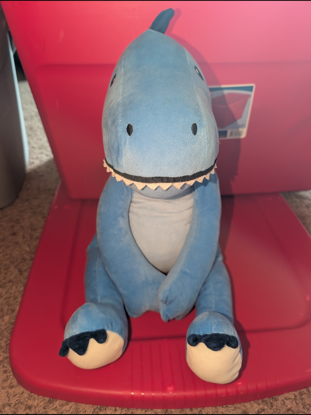 Your Zone Blue Dinosaur Hugger plush toy